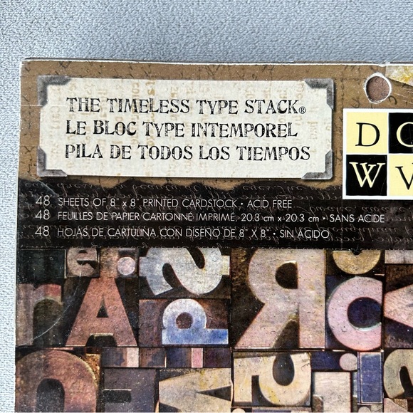2 for $20 ~ 44 ~ 8 x 8 Printed Cardstock Sheets ~ The Timeless Type Stack Design - Picture 10 of 11